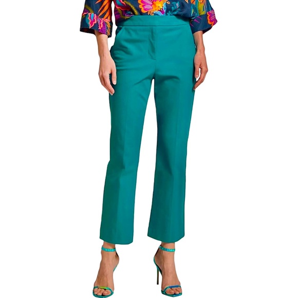 NWT Trina Turk Pool Teal Lulu dress pants slacks trousers -12 - Picture 1 of 10
